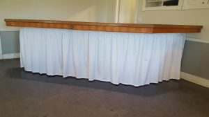 This skirt adds a touch of elegance to the bar.